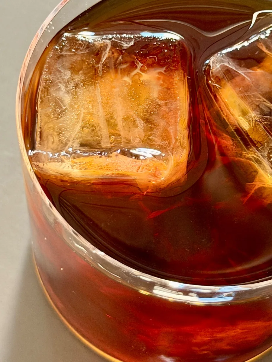 Iced drink close-up